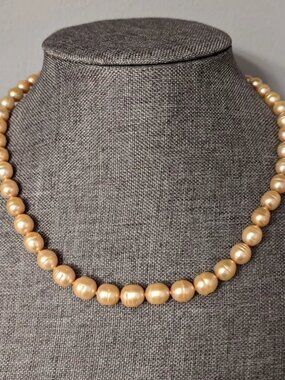 Honora champagne freshwater pearl sterling silver Necklace